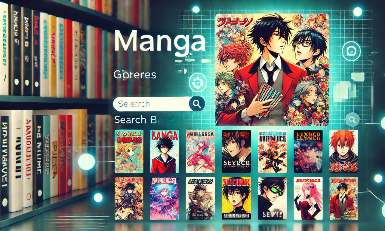 A dynamic digital library interface showcasing manga and doujinshi from nhentai.nef.