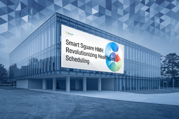 A professional dashboard displaying Smart Square HMH features for healthcare scheduling and management.